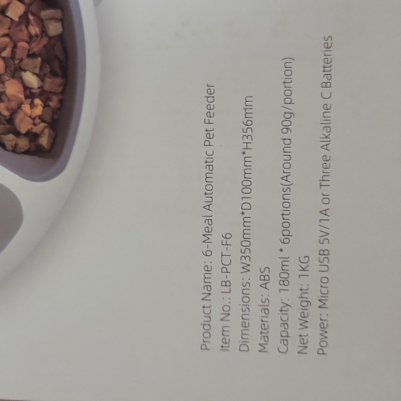 New Listing!! Brand New LIVING BASICS AUTOMATIC ELECTRONIC PET FEEDER - Picture 5 of 6